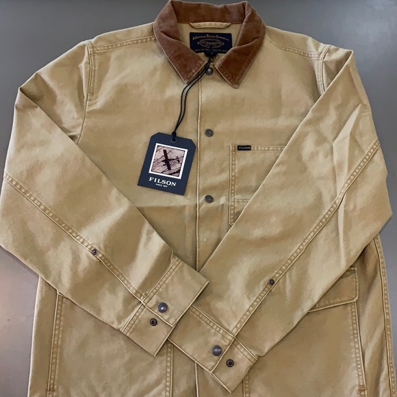 Filson Jackets & Coats Filson Mens Dry Tin Ranch Jacket Dark Tan
